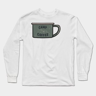 Camp Coffee Enamel Cup - mountains Long Sleeve T-Shirt